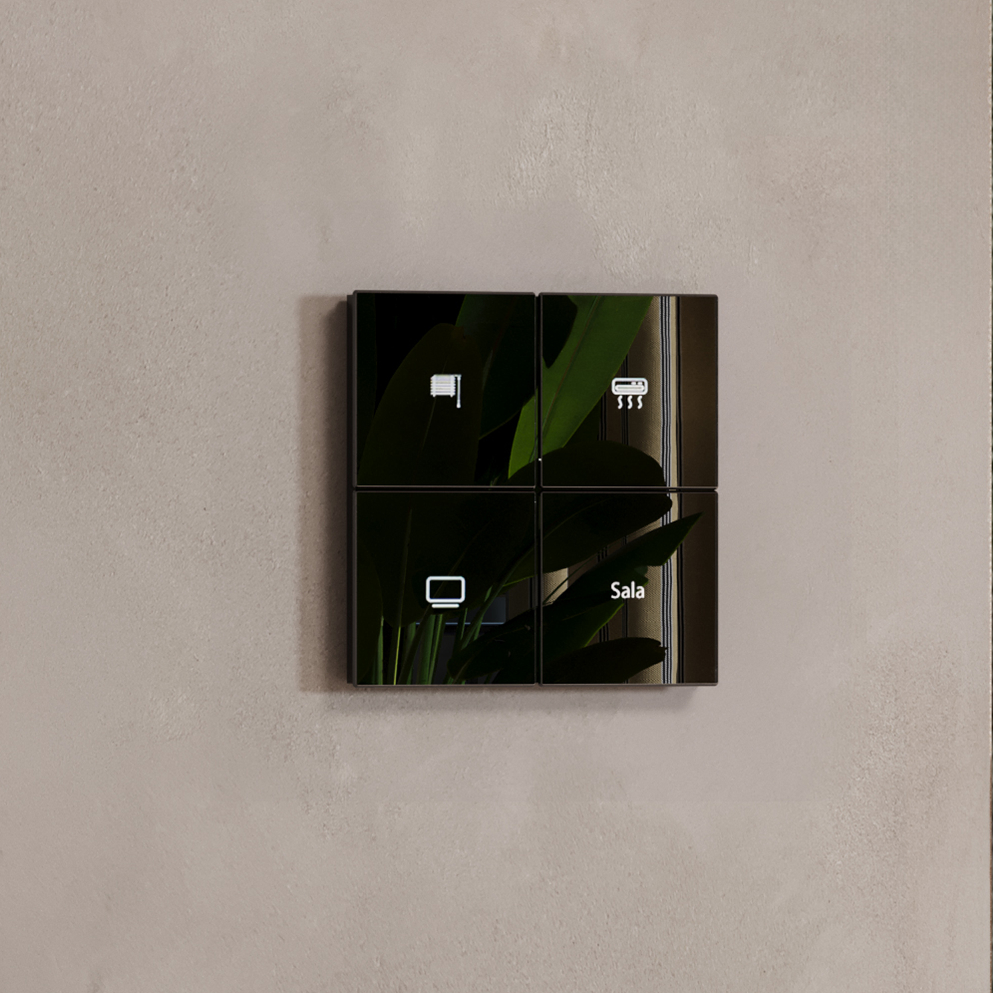 Keypad de automação WOW Defy em Gorilla Glass preto